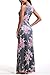 Zattcas Maxi Dresses for Women,Womens Crew Neck Sleeveless Summer Floral Maxi Dress with Pockets,Multi Gray,Small