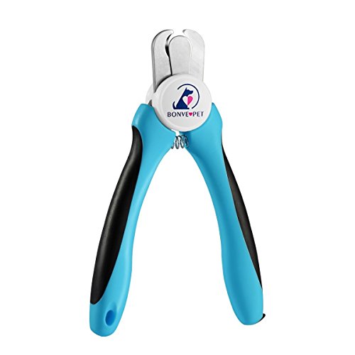 Bonve Pet Dog Nail Clippers and Trimmers - with Safety Guard & Grind Nail File & Sharp Stainless Blade, Best Claw Grooming Tool for Professional Cat Dog Pet Nail Grooming