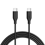 Anker Powerline USB-C to USB-C 2.0 Cable(6 ft), Power Delivery PD Charging for Apple MacBook, Huawei Matebook, iPad Pro 2018, Chromebook, Pixel, Switch, and More Type-C Devices/Laptops