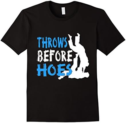 Mens THROWS FIRST T-SHIRT Judo Jiu Jitsu MMA T-Shirt 3XL Black