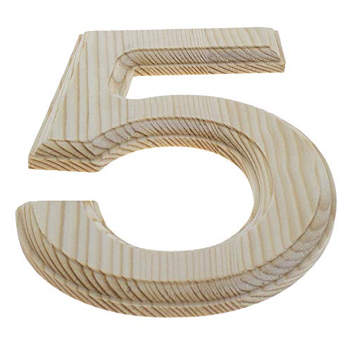 BestPysanky Unfinished Wooden Number 5 (6.25 Inches)