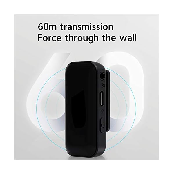 Wireless Mikrofon, Funkmikrofon UHF (Mit Sender Und EmpfäNger), Wireless Microphone Beruf Lavalier 60m ÜBertragung… – Bild 5