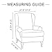 CHUN YI 2 Piece Stretch Jacquard Wing Chair Cover, Wing Back Wingback Armchair Chair Slipcovers with Arms Spandex Fabric Sofa Covers Furniture Protector(Wine-1)