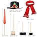 iBaseToy Snowman Kit - Includes Hat Scarf Wooden Carrot-Nose Tobacco Pipe and Black Dots for Eyes Mouth Buttons - Winter Outdoor Fun Toys for Kids Christmas