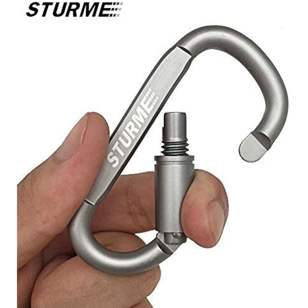 Carabiner Clip Aluminum DRing Locking Durable Strong Light Large