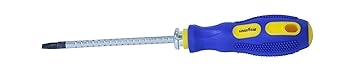 Goodyear Chrome Vanadium Steel Adjustable Screwdriver 2 In 1 Slotted & Phillips (Blue, 180Mm X 6Mm)