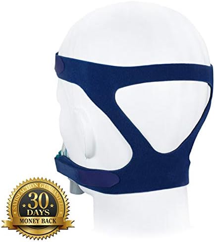 Universal Headgear Strap, Replacement Headband for Gel Full Face Mask, Standard Size Lrg Res Med - Navy (Without Mask)