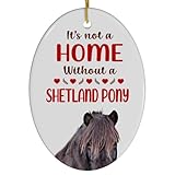 Black Shetland Pony Christmas Ornament 2024 - Its