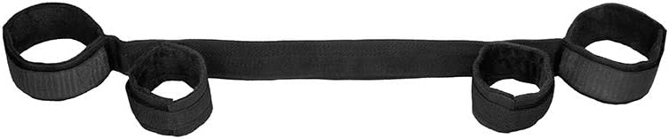 Shots Ouch! OU360BLK Spreader Bar with Hand and Ankle Cuffs - 42.5 cm Bar - Black - Image 3