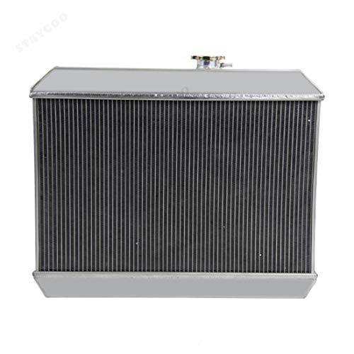 STAYCOO 62MM 4 Row Core Aluminum Radiator for 1965-1967 Pontiac LeMans Tempest GTO - Direct Replacement