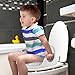 Potty Training Seat For Kids Boys Girls Toddlers Toilet Seat For Baby With Cushion Handle And Backrest Toilet Trainer For Round And Oval Toilets (White)