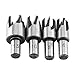 4Pcs Carbon Steel Wood Work Plug Cutter Cutting Power Woodworking Hole Saw Tool Claw Wood Plug Tenon Drill Bit Set DIY 6/8/10/13mm