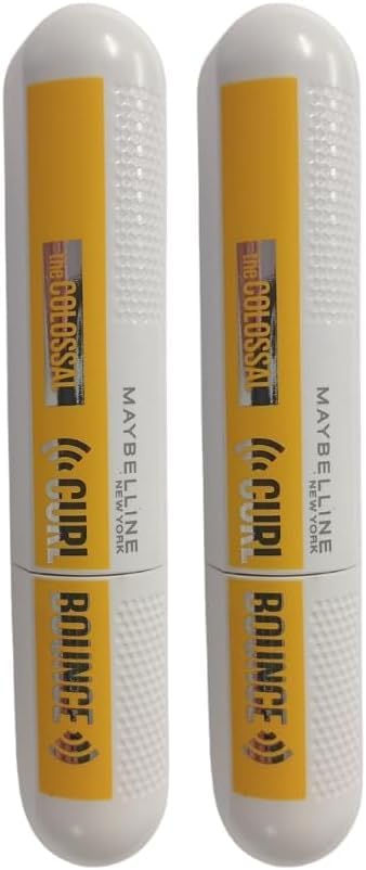 Maybelline Colossal Curl Bounce Mascara Big Volume 24HR Black Pack of 2