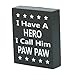 JennyGems Pawpaw Gifts, I Have a Hero I Call Him Paw Paw Wooden Sign, Gift for Pawpaw, Shelf Decor and Wall Hanging, Made in USA