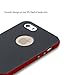 iPhone SE Case, ROCK® MOOST [Royce Series] Dual Layer Thin & Slim Shockproof Case for iPhone SE / iPhone 5s [Black / Red]