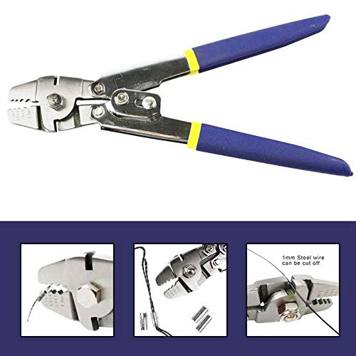 GYW-YW Crimpwerkzeug Die neueste Angelzange Edelstahl-Drahtseil Presswerkzeug und Crimpring Kragen 150PCS Kit Crimper… – Bild 5
