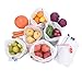Simply Eco Reusable Produce Bags with Zero Waste, See-Through mesh Green Bags for Fruit and Veggies, Fridge Organizing, Toys & Accessories. Double-Stitched Strength, Tare Weight & Color-coded tags.