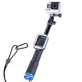 Vicdozia Selfie Stick 39'' Extendable Handheld Monopod Extension Pole Hand Grip Inbuilt Wifi Remote Housing Case for GoPro Hero 6/5 Black, Session, Hero 4 Black Silver, Hero 2 3 3+, Hero+LCD