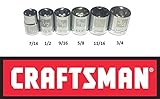Craftsman Laser Etched Easy Read 6 Piece SAE Standard 1/2