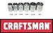 Craftsman Laser Etched Easy Read 6 Piece SAE Standard 1/2" Drive 8 Point Shallow Socket Set (Bulk Packaged)