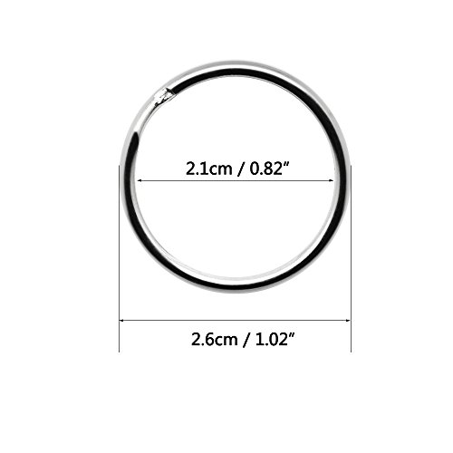 image for Hysagtek 100Pcs Metal Swivel Lanyard Clip Snap Hook Lobster Claw Clasp