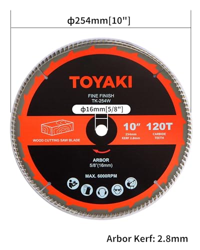 10-Inch Miter Saw Blade, 120-Tooth Fine-Finish Professional Woodworking Saw Blade for Miter photo 10