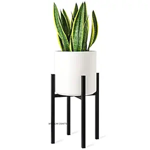 Metal Flower Pot Stand, Black, standard