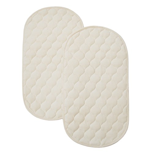 American Baby Company 2 Pack Waterproof Quilted Playard Changing Table Protector Pads Made with Organic Cotton Top Layer, 23