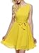 Ours Women's Summer Sleeveless Chiffon Pleated Cocktail Party Dress With Belt