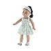 18 Inch Doll Clothes | Blue and Green Flowered Halter Dress, Including Matching Headband | Fits 18