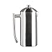 Frieling Stainless Steel French Press Coffee Maker - 36 Oz, Brushed Double-Wall - Insulated Zero-Sediment Filter & Plastic-Free Manual Coffee Press Stainless Steel