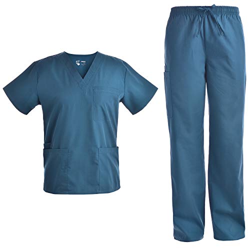 Unisex Nursing Scrubs Set Medical Uniform Women and Men Nurse School