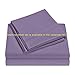Comfy Bedding Double Needle Durable Stitching 3-Piece Pinch Pleat Comforter Set All Season Pintuck Style, Queen, Purple