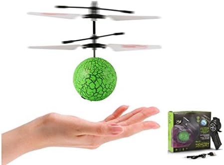 Flying Ball RC Kids Drone Infrared Induction Ball, Hobbylane Hand Sensor Suspension Flying Drone RC Ball , Colorful Led Flashing Light Sensor Aircraft Toys for Teenagers (Green)