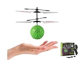 Flying Ball RC Kids Drone Infrared Induction Ball, Hobbylane Hand Sensor Suspension Flying Drone RC Ball , Colorful Led Flashing Light Sensor Aircraft Toys for Teenagers (Green)