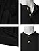 H2H Mens Dress Casual Slim Fit 3/4 Sleeve T-Shirts Tees Black US L/Asia XL (CMTTS0205)
