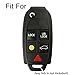 2Pcs Coolbestda Silicone Flip Key Fob Skin Cover Case Protector Keyless Jacket Remote Holder for VOLVO S60 S80 V70 XC70 XC90 LQNP2T-APU Black Blue