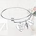 Elegant Chef Grandma Memorial Bangle Bracelet- A Piece of My Heart lives in Heaven- Remembrance Sympathy Gift