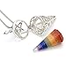 Jovivi 7 Chakra Gemstone Pendant Necklace Reiki Energy Healing Crystal Pointed Dowsing Divination Pendulum