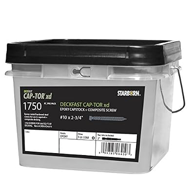 Deckfast Cap-Tor xd 10 x 2-3/4" - Epoxy Coated - #34 Brown Composite Deck Screws - 1750 pieces for 500 Sq Ft of Decking
