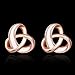 BuycitKy 18K Rose Gold Twist Love Knot Stud Earrings for Women Teen Girls Loveknot Post Earrings,with Buycitky PU Jewelry Pouch