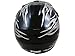 TMS Youth Kids Black Flame Dirtbike Off-Road ATV Motocross Helmet MX+Goggles/Gloves (Large)