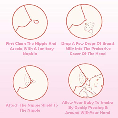Nipple Shield , Assist Perfect for Nursing Mothers with Inverted & Sore Nipple with Carrying Case for Breastfeeding Mothers - Thumbnail 4