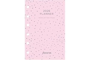 Filofax Calendar Diary Refill, Pocket Size, Week-to-View, Confetti Minimal Diary Pack, Multilingual: Five Languages, 2026 (C6