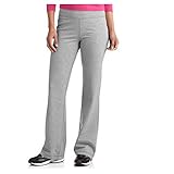 Danskin Now Womens Dri-More Core Bootcut Yoga Workout Pants - Regular or Petite (Medium Petite, Heather Grey)