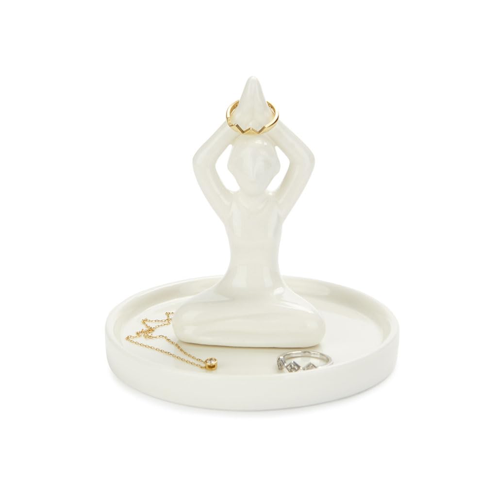 Balvi - Yoga ceramic ring holder. Rings and jewellery tray. Made of ceramic. Yoga shape.