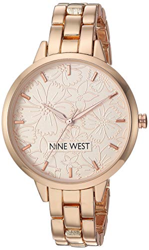 Nine West Women's Floral Dial Bracelet Watch