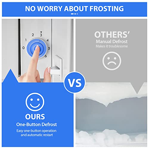 Upstreman 4.5 Cu.Ft Mini Fridge with Freezer, Single Door Small Refrigerator, Adjustable