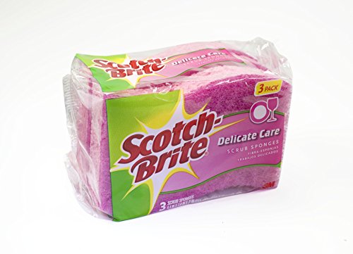 3M Scotch-Brite Delicate Care Scrub Sponge 3/Pkg, Count