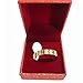 X-LEE Luxury Shine Celebrity Ring Classic Red and Green Bar TISCO Ring(8)